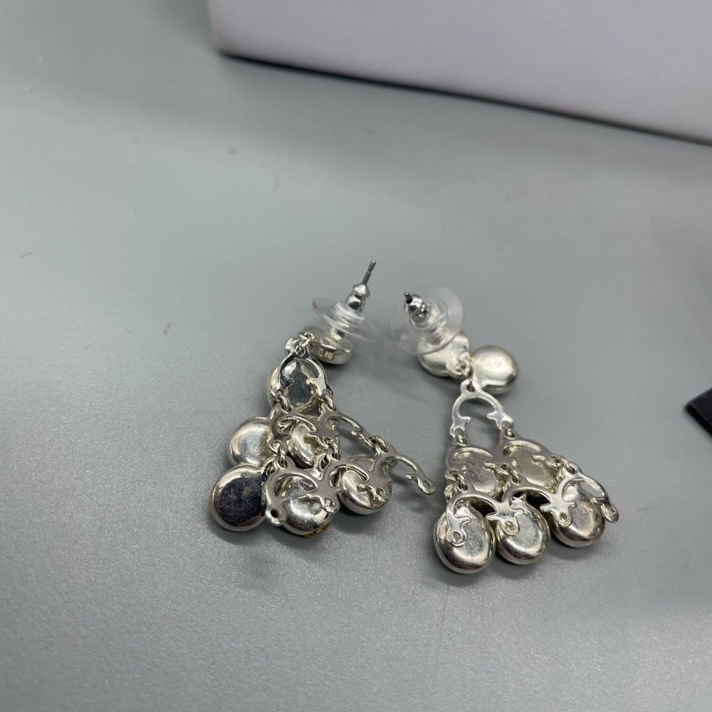 Multi Color Rhinestone Silver Tone Statement Jewelry Set Necklace Bracelet Ring - Picture 13 of 14